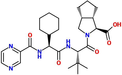 (image for) MC080043 (1S,3aR,6aS)-2-((S)-2-((S)-2-Cyclohexyl-2-(pyrazine-2-carboxamido)acetamido)-3,3-dimethylbutanoyl)octahydrocyclopenta[c]pyrrole-1-carboxylic acid